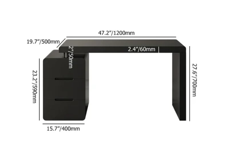 Picture of Mular – Natural Wood Desk with Multi-Drawer Storage & Movable Cabinet