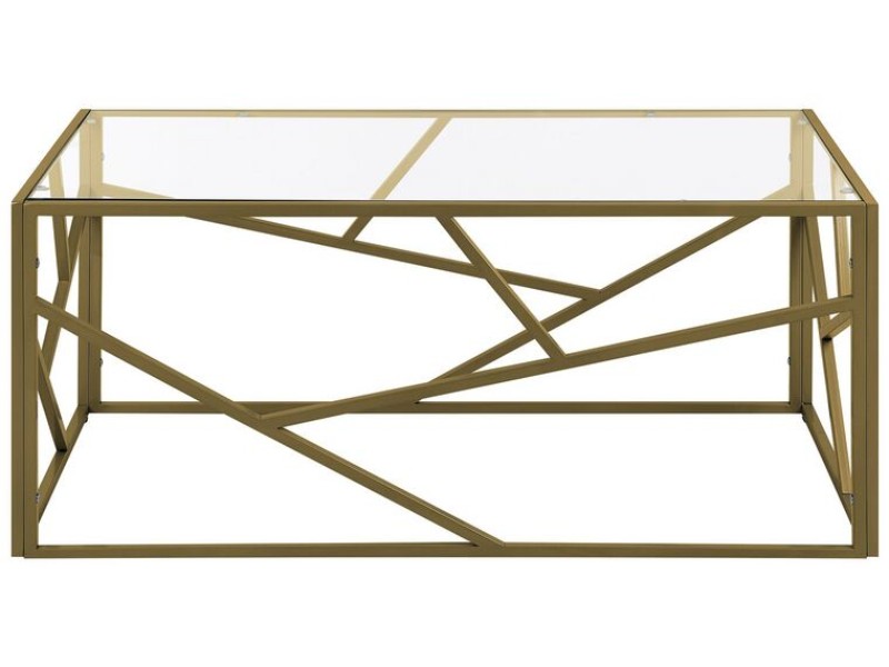 صورة لاتويا طاولة قهوة معدن مع سطح زجاجى