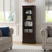 Liyan Glass Storage Cabinet – Natural Wood