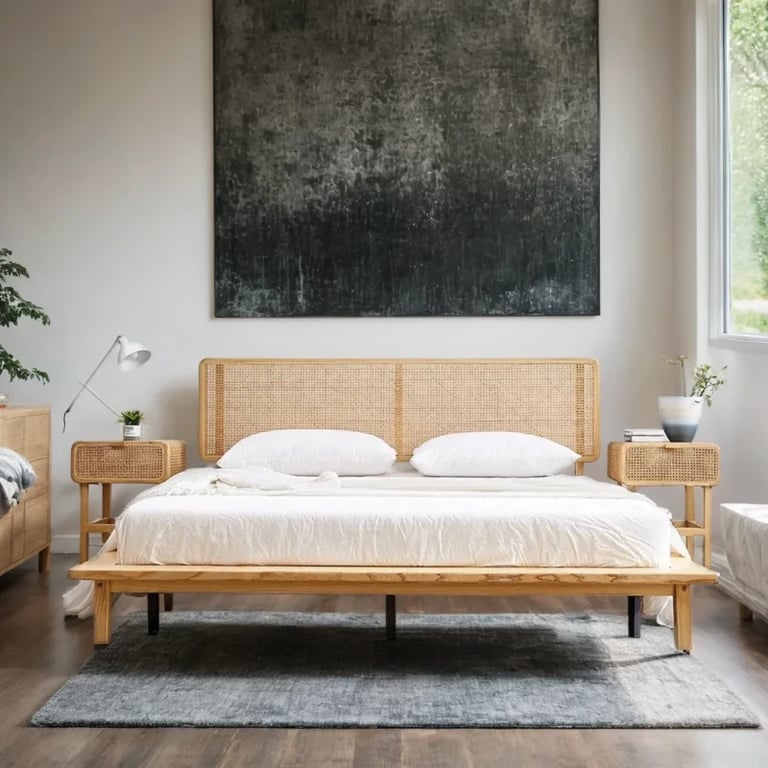 صورة سرير نارا الراتان