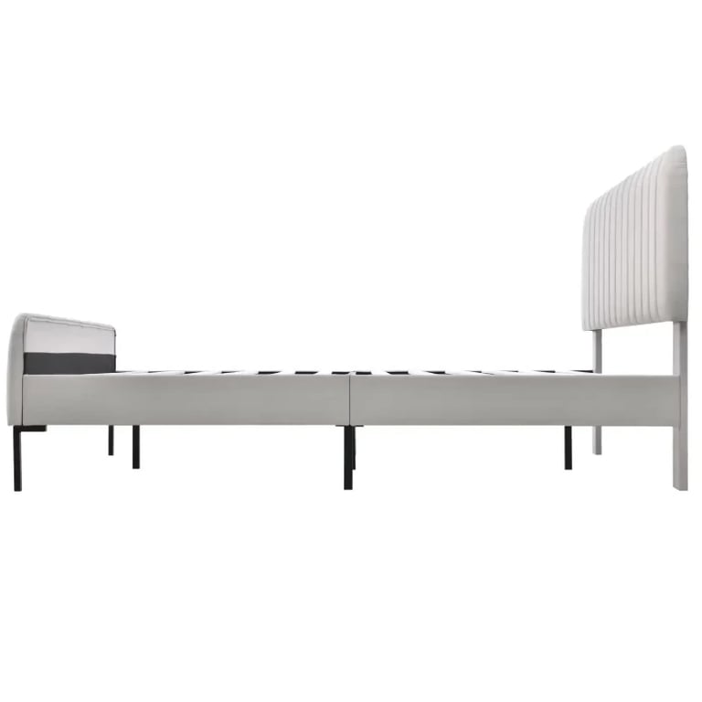 Vestra Channel Tufted Upholstered Bed-Natural Wood