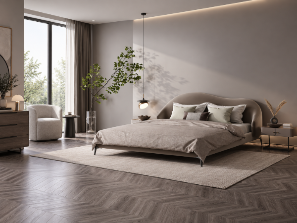 Picture of Luna Curve Upholstered Bed