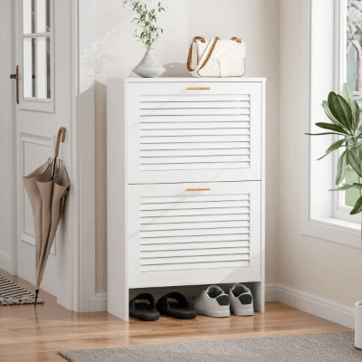 Solène – Modern Natural Wood Shoe Cabinet