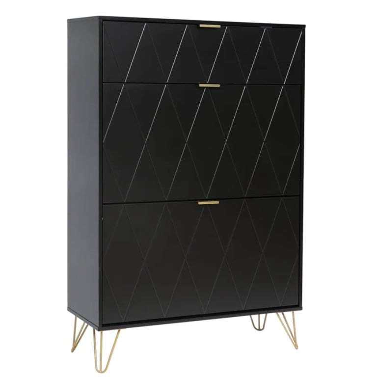 White Aadhyareddy 12 Pairs Solid + Manufactured Wood Shoe Storage Cabinet