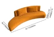 Picture of Timberline Orange Sofa Velvet Upholstered Sofa