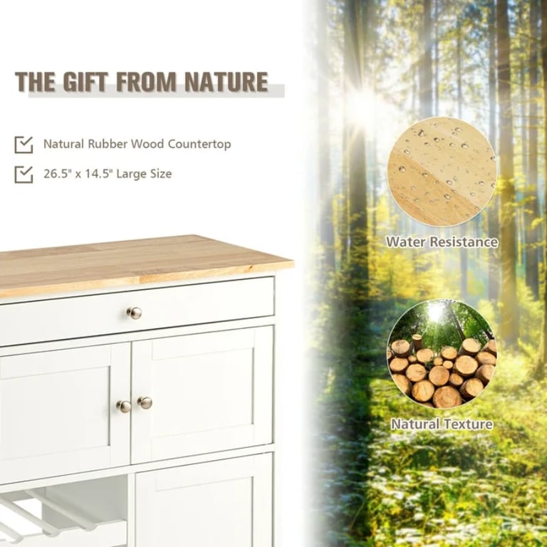 Asac Rolling Kitchen Island with Storage