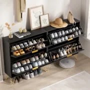 صورة خزانة أحذية بيفوت - خشب طبيعي