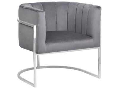 Picture of Arelia Modern Armchair – Natural Wood with Soft Fabric & Metal Legs