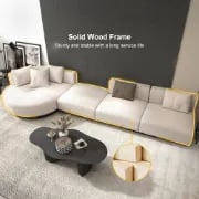 Picture of Sandro L-Shaped Sectional – Natural Wood