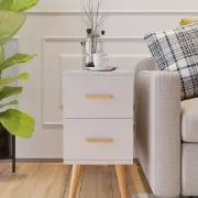 Picture of Monumo Natural Wood Side table  - 2 drawers