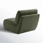 Picture of Fleuron Curved Accent Chair - Natural Wood.