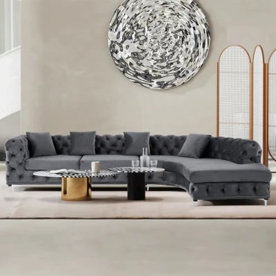 Picture of Montero Curved Sectional -Natural Wood