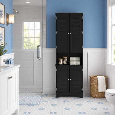Picture of Aremiah Natural wood Bathroom cabinet
