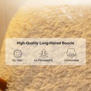 Picture of Hais Sherpa Rocking Armchair – Natural Wood Base with Soft Upholstery