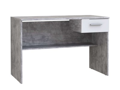 Picture of slate Modern Desk with Drawer & Lower Shelf – Natural Wood