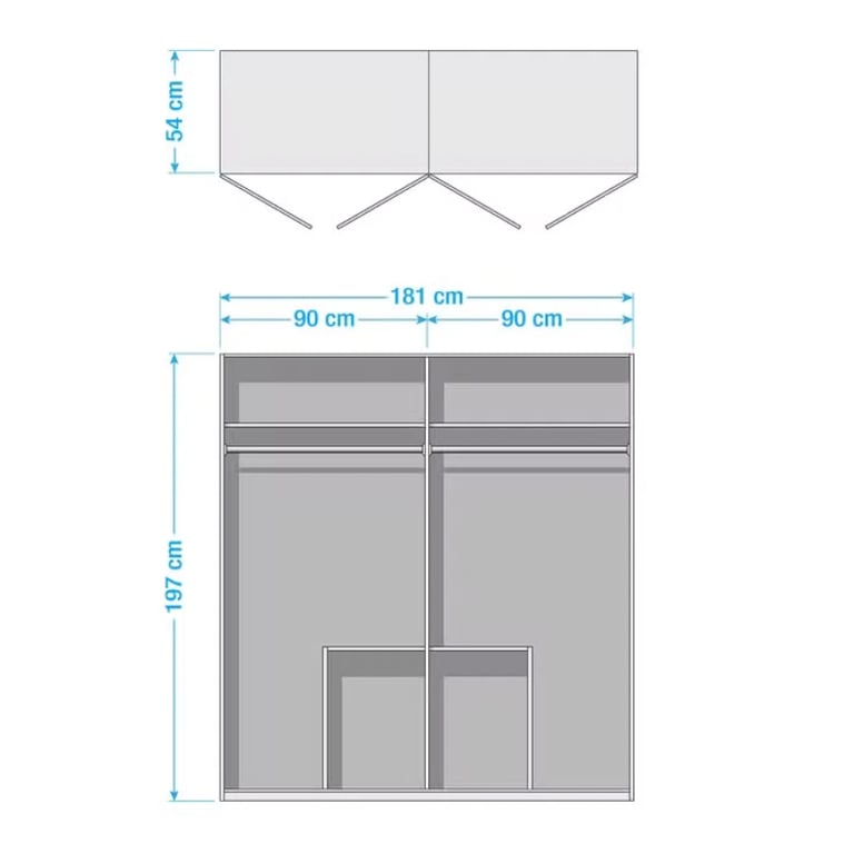 Picture of Freiham revolving door wardrobe natural wood