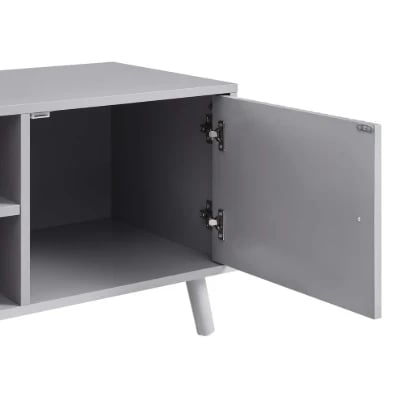 صورة ميرا وحدة تلفزيون – خشب طبيعي بتصميم هندسي