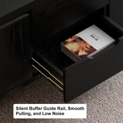 صورة لاندرو طاولة قهوة خشب طبيعي مع أدراج