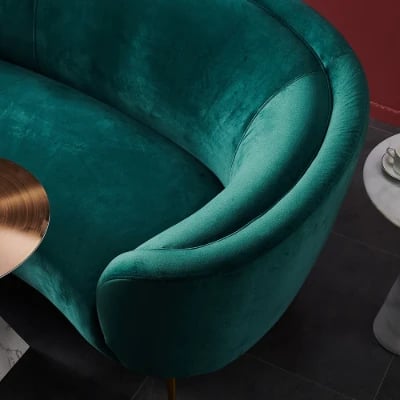Picture of Velly Modern Deep Green Velvet Sofa