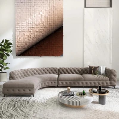 Picture of Montero Curved Sectional -Natural Wood