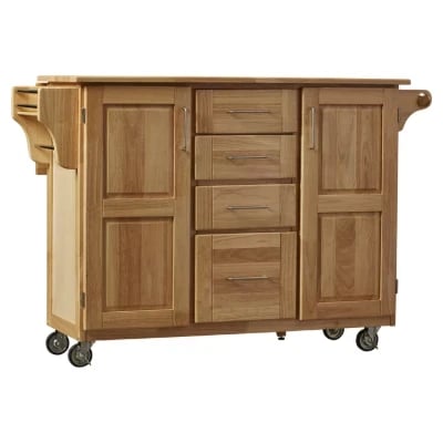 Wobbi Wooden Rolling Kitchen Island