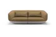 Modara – Dual-Tone Lounge Sofa with Natural Wood Base