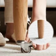 Picture of Divano Natural Wood Coffee Table – With Shelf, Drawer & Wheels