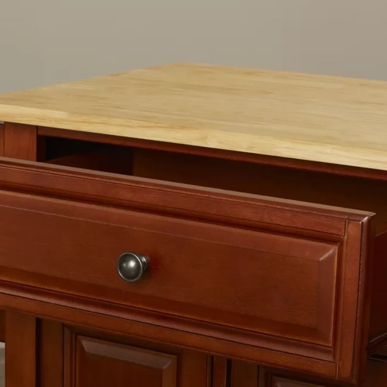 Talya Wide Rolling Kitchen Island