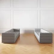 صورة سوريلا كنبة ركنية بشكل حرف يو – ٨ مقاعد – بقاعدة من الخشب الطبيعي