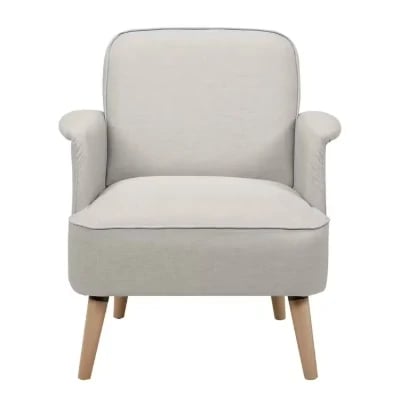 Picture of Mavely Foldable Lounge Chair – Natural Wood Base with Modern Comfort