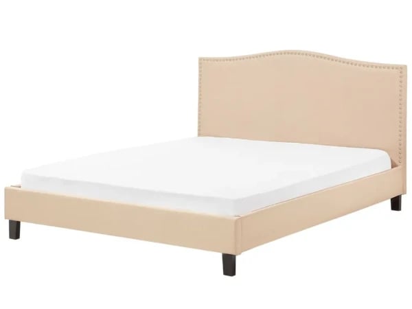 Marvello Upholstered Bed – Padded Headboard with Decorative Studs