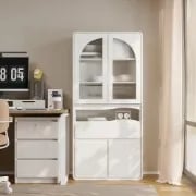 Picture of Oriental bookcase with two doors and a shelf's - natural wood