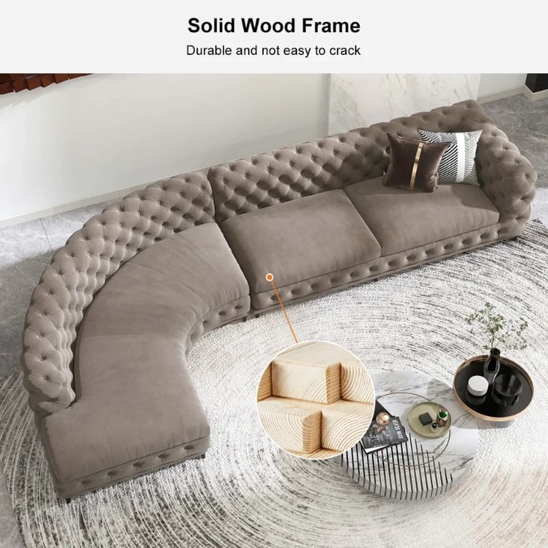Picture of Montero Curved Sectional -Natural Wood