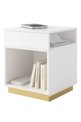 صورة طاولة جانبية حديثة مورديل مع مساحة تخزين مفتوحة