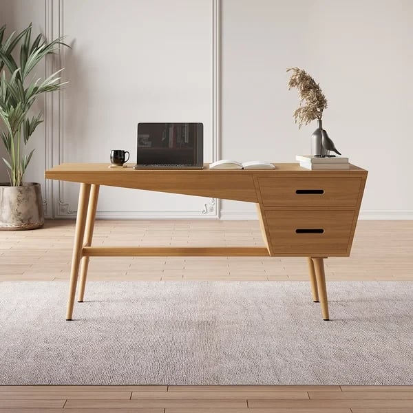Picture of Sereni – Natural Wood Desk with 2 Drawers