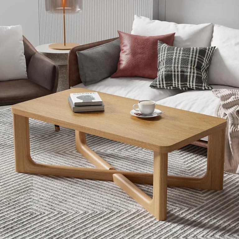 Picture of Lunvi Natural Wood Coffee Table – Scandinavian Inspired Design
