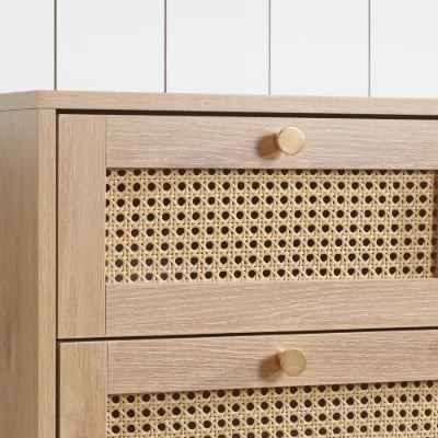 Picture of Liora –Chest in Natural Wood & Rattan