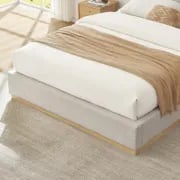 Lunessa Upholstered Queen Bed – Natural Wood