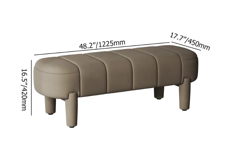 Arden – Upholstered Bench with Soft Curved Design