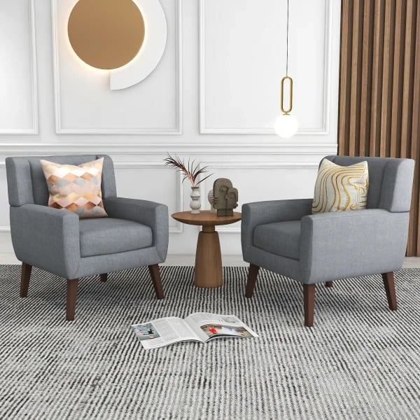 صورة .أورور كرسي جانبي بذراعين - من الخشب الطبيعي