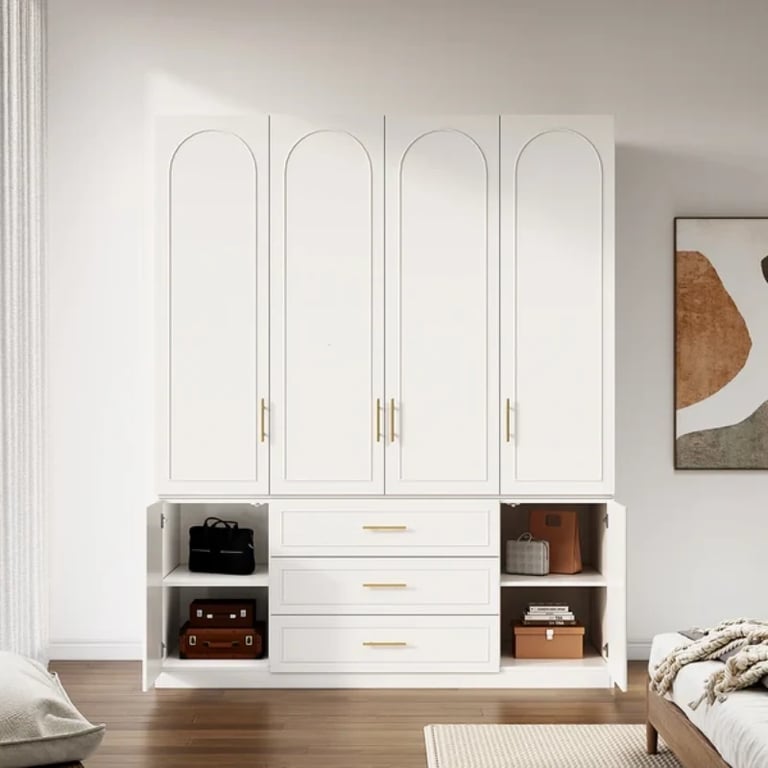 Picture of Lolly elegant wardrobe with shelves and drawers