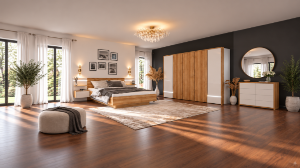 Picture of Solana Modern Bedroom Set – Natural Wood