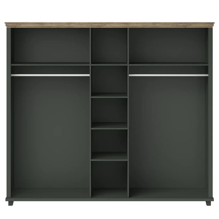 صورة دولاب إمانويلا خشب طبيعي مع مرآه