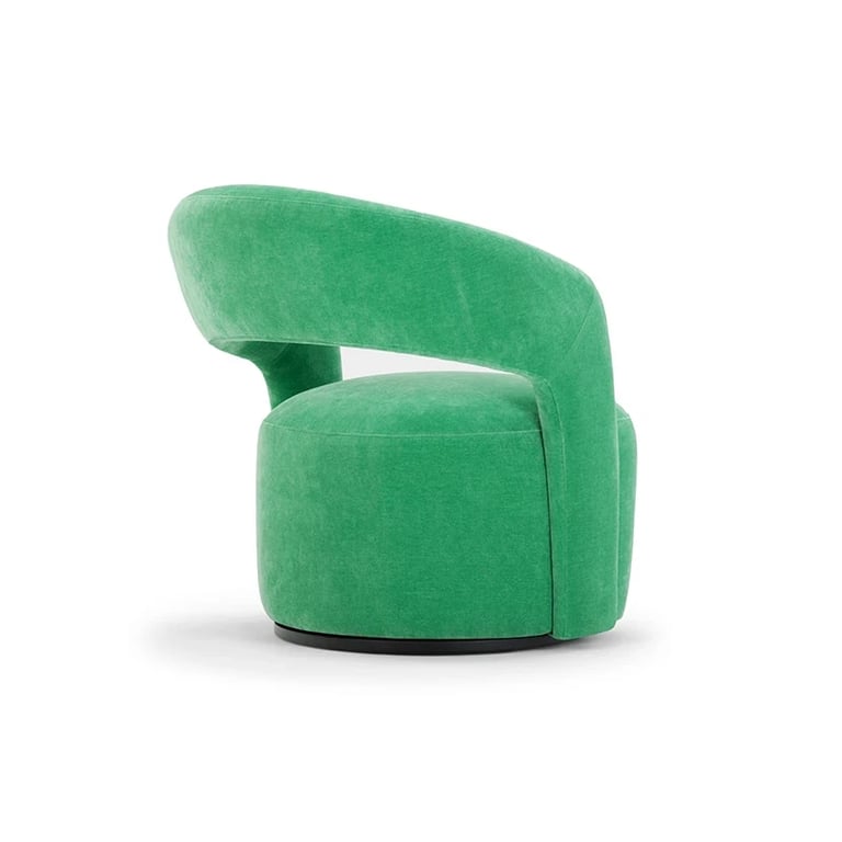 Picture of Patchie Patchwork Accent Chair – Soft Upholstery with Natural Wood Base