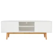 Picture of Olera – White & Wood Scandinavian TV Stand