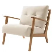 Picture of Casilo Natural Wood Armchair – Vintage Charm & Everyday Comfort