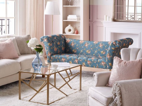 Picture of Latoya Metal Coffee Table with Glass Top