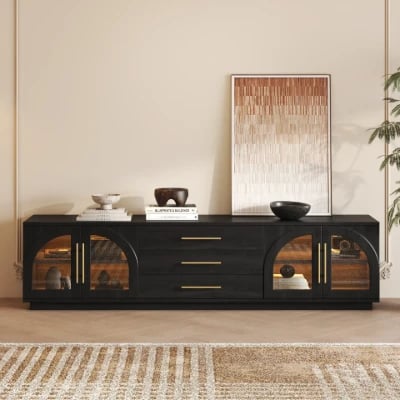 Noctira TV Sideboard – Natural Wood