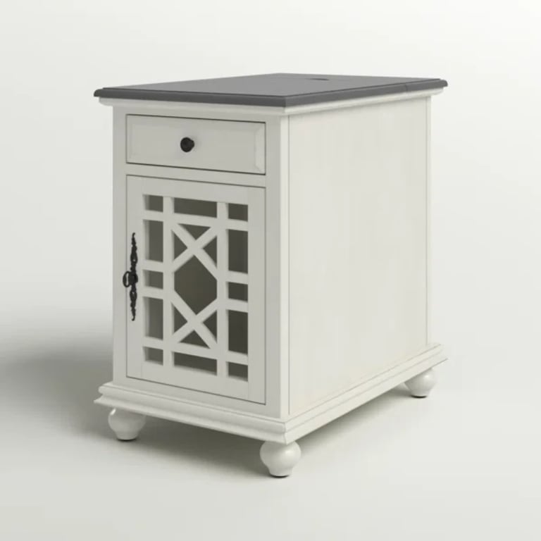 Picture of Ahmara Side table natural wood with storage