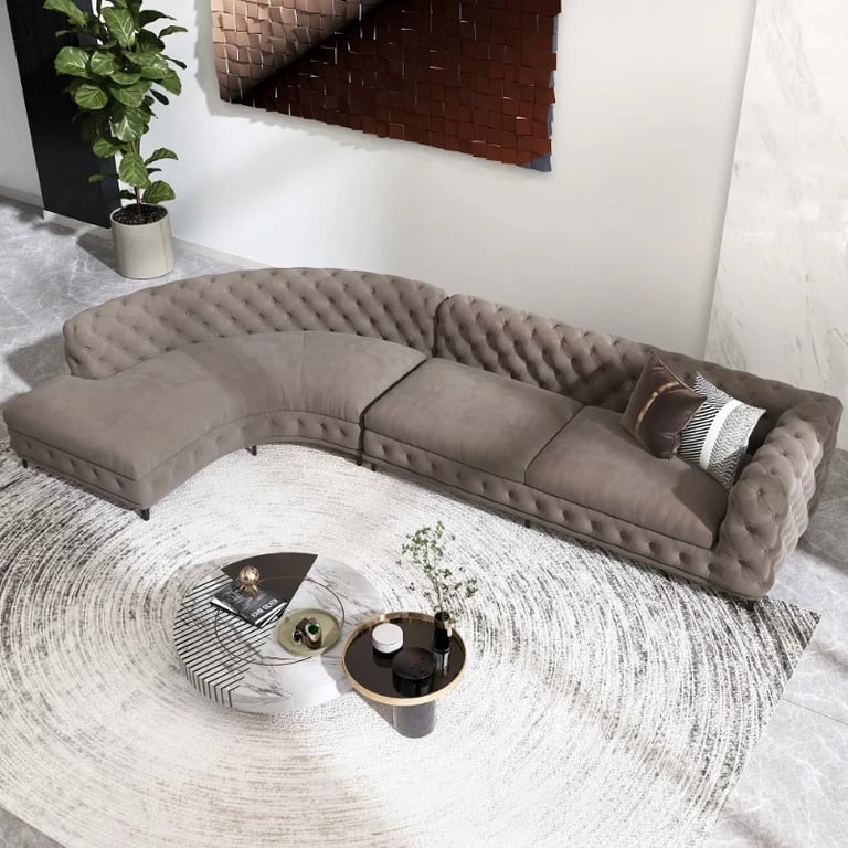 Picture of Montero Curved Sectional -Natural Wood